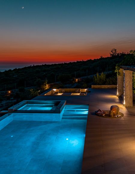 Terra Lucis Pool at Night